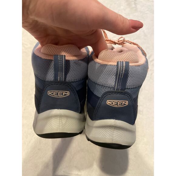 KEEN Terradora Flex Mid Height Waterproof Hiking Boots 7.5 Vintage Indigo/Peach - Picture 8 of 12